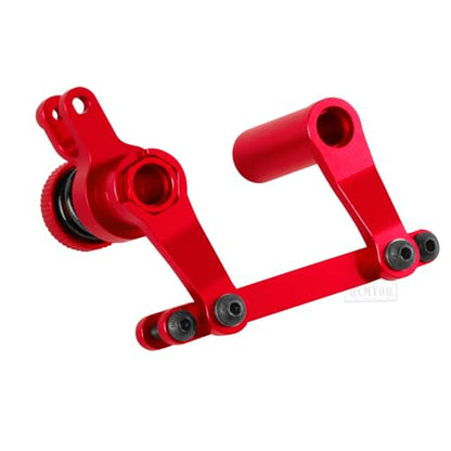 RC Steering Bellcranks Servo Saver Upgrades Part for 1/10 T-Maxx/E-Maxx,Aluminum Steering Bellcranks Servo Saver Hops up,#4945,Red - color: Red - (Parts)