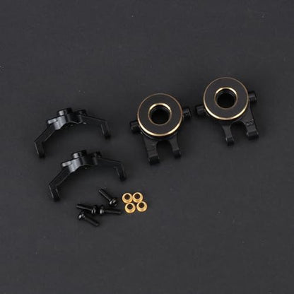 Brass TRX4M Steering Knuckles with Caster Blocks C-hubs Steering Set for TRX4M Upgrade Parts 1/18 RC Crawler
