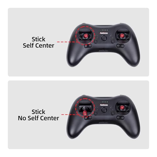 Radiolink T8S 8 Channels 2.4G Pocket RC Transmitter and R8EF Receiver | APP Setting Portable Radio Controller Built-in Rechargeable Battery for Drone/Airplane/Car/Boat and More (Mode 2 Left Hand) - color: Left Stick Not Self Center