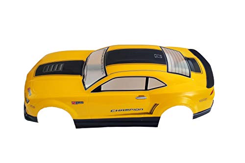 1/10 Scale RC Printed Precut Drift Racing Touring Onroad Car Body Shell Width 190mm with Wing Mirror Accessories (Yellow Black Stripe) - style: Yellow Black Stripe