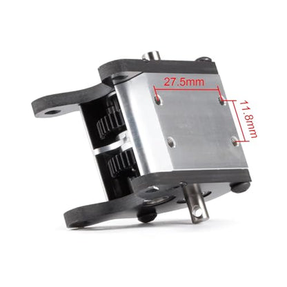 Ultralight Dual Motor Transmission 62g Aluminum LCG Transmission Gearboxes 48P Overdrive Dig Tiny Gearbox for 1/10 RC Crawler LCG Cheater Rig (Gray) - color: Gray