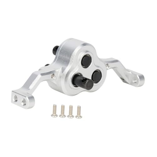 harayaa Model Car Transfer Case RC Rock Aluminum Alloy Car Gearbox Chassis Assembly Adjustable Carrier Bearing Metal Lightweight Crawler Replacement Suitable, Silver - color: Silver