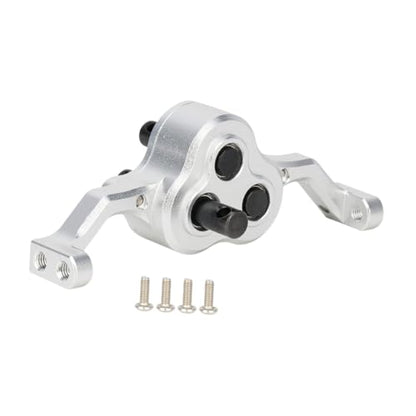 harayaa Model Car Transfer Case RC Rock Aluminum Alloy Car Gearbox Chassis Assembly Adjustable Carrier Bearing Metal Lightweight Crawler Replacement Suitable, Silver - color: Silver