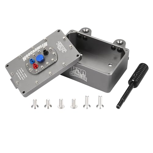 Aluminum Alloy 1:10 Scale RC Fuel Cell Receiver Box for RC4WD TF2 SCX10 Pro VS4-10 1/8 1/10 RC Crawler Upgrade (Silver) - color: Silver