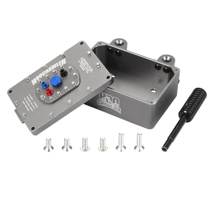 Aluminum Alloy 1:10 Scale RC Fuel Cell Receiver Box for RC4WD TF2 SCX10 Pro VS4-10 1/8 1/10 RC Crawler Upgrade (Silver) - color: Silver
