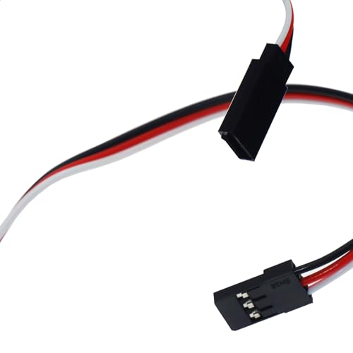 3-Pin Servo Extension Wire Lead Female to Male, JR Plug Connector, RC Servo Extension Wire Connectors, Remote Control Parts for RC Car Drone Quadcopter Aircraft ETC. (20cm-5pcs) - style: 20cm-5pcs