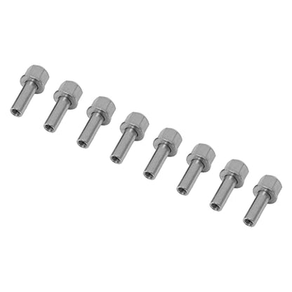 8 PCS RC Wheel Hub Extension Nut Stainless Steel High Strength Hex RC Wheel Hub Extension Adapter for SCX10 (20mm)