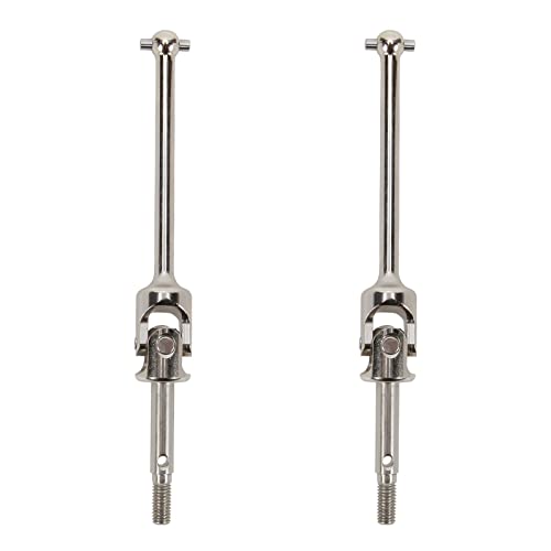 RCAWD Front Driveshaft Set for 1/8 Losi LMT Upgrades, U-Joint Universal Drive Shafts for 4X4 Solid Axle Monster Truck #LOS04021, #LOS04022, Parts for #LOS242048 Silver - color: Silver
