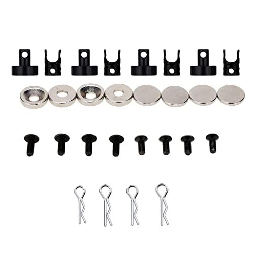 8pcs/Pack Magnetic RC Car Shell Column Invisible Body Post Mount Black