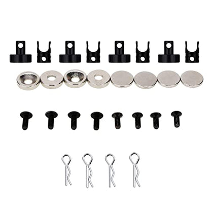 4pcs Metal Magnetic Invisible Body Post Mounts for 1/10 RC Car Touring Truck Rock Crawler