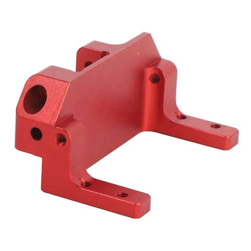 SUNGOOYUE Servo on Axle Mount, Aluminum Alloy Portal Axle 4-Link Suspension 1/10 RC Crawler Car Upgrade Parts for SCX10 III AR45P Third Generation (Red) - color: Net