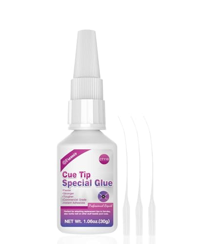 30ml Pool Cue Tip Glue - Quick-Drying Billiard Cue Tip Repair Tool | Strong Bonding Glue for Pool Cue Accessories - No Tip Clamp Needed - size: Pool Cue Tip Glue