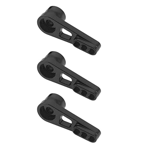 3Pack ShareGoo 25T Servo Horn Steering Arm Compatible with Futaba Savox HSP Power HD Servos Motor Compatible with Wltoys A949 A959-B A969 A979 K929 1/18 RC Car (Black) - color: Black