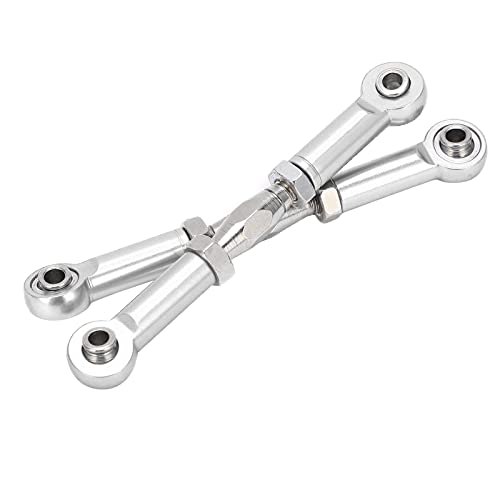 Front Sway Bar Kit with 2.7 inch Aluminum Alloy Arms High Tensile Strength Front Anti Roll Bar Suspension Stabilizer for 1 7 Remote Control Cars Lightweight Sturdy RC (Silver) - color: Silver