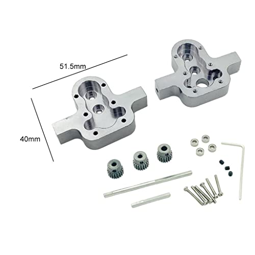 High Performance D90 Transfer Case Gearbox Upgrade for 1/12 RC Crawler Car, Metal Replaces Black Parts, Easy Install and Use, Fits MN98 99S - Titanium - color: Titanium