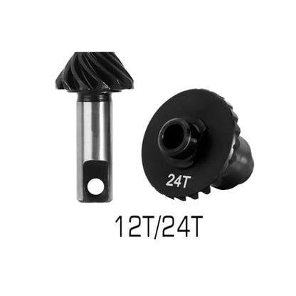 RC Models Parts For TRX-4M 1/18 RC Crawler Car Steel Alloy Overdrive Underdrive Helical Axle Gear Set Upgrade Accessories(12/24T) - size: 12/24T