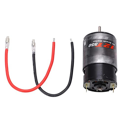 Alomejor 550 Brushed Motor with 320A ESC Set Car Copper Windings Strong Magnet, Bidirectional Bearings for RC Rock Crawler (12T) - size: 12T