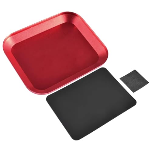 RC Car Parts 9IMOD RC Aluminium Alloy Magnetic Screw Tray Plate Storage for Airplane Car Boat Crawler for Model Repair Tool(Red) - color: Red