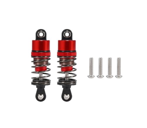 1/10 RC Oil Leakproof Shocks,2Pcs Adjustable Oil Filled Shocks 52mm-120mm for 1/10 RC Buggy Truggy On Road Touring Drift Cars Monster Trucks Upgrade Parts (2PCS 55mm Red) - color: 2PCS 55mm Red