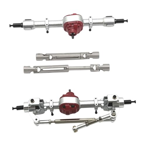 Colaxi Metal Front Rear Axles Set 1/12 Scale RC Car Upgrade Repairing DIY Replace Parts Drive Shafts for MN82T MN82 MN82S LC79, Silver - color: Silver