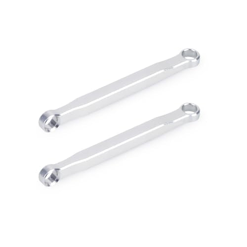 Aluminum Skid Link Rods for Axial SCX30 Jeep Wrangler and Ford Bronco 1/30 RC Car Upgrade Parts, 8 Piece Set (Sliver) - color: Sliver