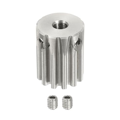 uxcell 1 Mod 12T Spur Gear 4mm Bore, 304 Stainless Steel Pinion Gear, 20°Pressure Angle, for Spur Rack and RC Model Car or Motor DIY - size: 1 Mod 12T, 4mm