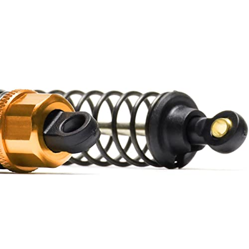 130mm RC Shock Absorber damper Adjustable For RC Car 1/10 Crawler Truck HPI HSP Losi Axial Tamiya Redcat Upgrade Part 4pcs/set(Yellow) - color: yellow