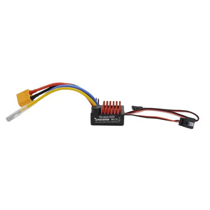 60A Brushed ESC Electronic Speed Controller Waterproof for 1/10 RC Car RC Boat for use with 540/550 Motors (T Plug)