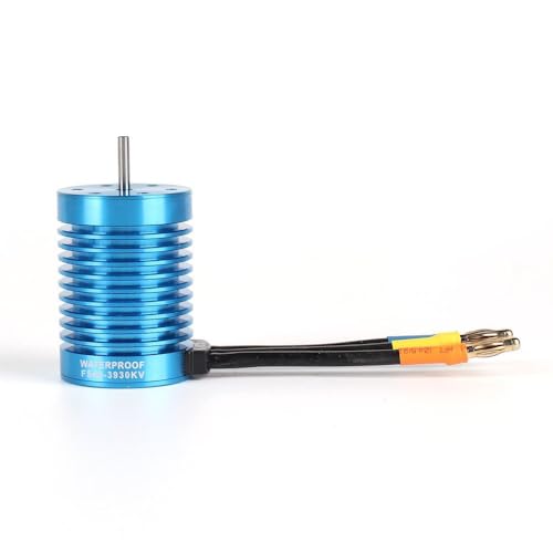 Sensorless Waterproof Brushless Motor – 4P 3000-4370KV 3.17mm Shaft for 1/10 RC Short Course Truck ESC Compatible (3300KV)
