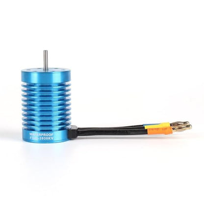 Sensorless Waterproof Brushless Motor – 4P 3000-4370KV 3.17mm Shaft for 1/10 RC Short Course Truck ESC Compatible (3300KV)