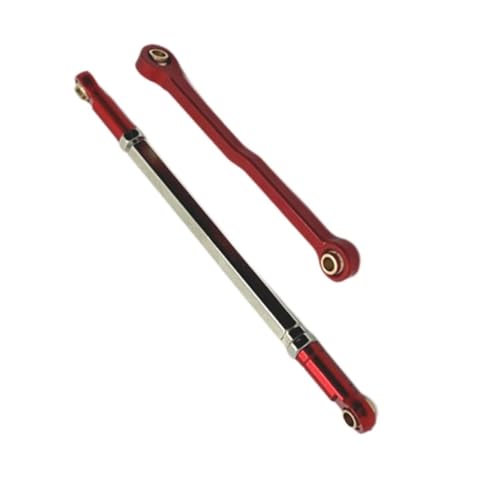 Compatible with MN82 1/12 Scale Vehicles Trucks RC Car Steering Pull Rod Link Linkage Set Upgrade Parts RC Car Push Rods Linkage Rod End Linkage - color: Red