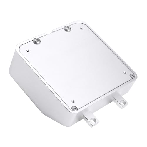 H10 Aluminum Alloy Simulated Cell Receiver Equipment Box Electric Box Fuel Tank for 1/10 RC Crawler Car Vanquish H10 Optic LCG Upgrade Parts (Silver) - color: Silver