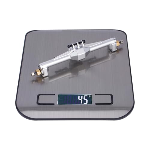 1/18 TRX4M Portal Axle,109.6g Aluminum CNC TRX4M Axle, Extended +10mm TRX4M Portal Axles with Two Servo Mount Options, for RC Crawler Car TRX4M Axle Upgrade Parts (Silver)