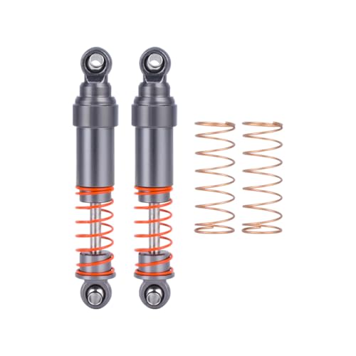 1/18 RC Shocks,52mm Big Bore Shocks CNC Aluminum with Oil Filled 2Pcs for 1/18 RC Crawler Car TRX4M TRX-4M Bronco Defender Parts DIY (Titanium) - color: Titanium