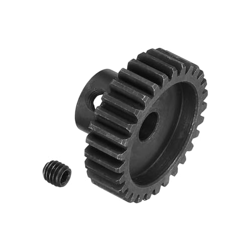 MECCANIXITY RC 32P Hardened Pinion Gear 5mm Shaft, 29T Motor Gears Carbon Steel for 1/10 RC Model Car Boat Drone - style: 29T