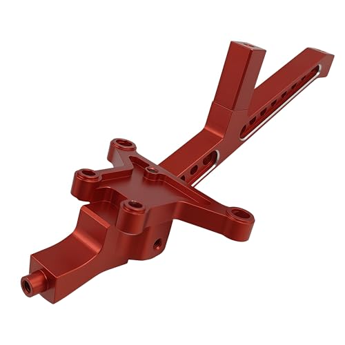 Aluminum Front Chassis Brace for 1/8 Sledge 4WD RC Truck (Red) | Alloy,95076-4,9520,Monster Truck,Upgrade Parts,CNC Machined,High Strength,Precision Fit,Wear Resistant - color: Red