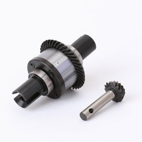 40T Front Differential #45 Steel Gears Diff Output Aluminum Diff Case with 14T Input Gear for Losi 1/10 Baja Rey Rock Rey Hammer Rey U4 Upgrade Parts (Titanium)