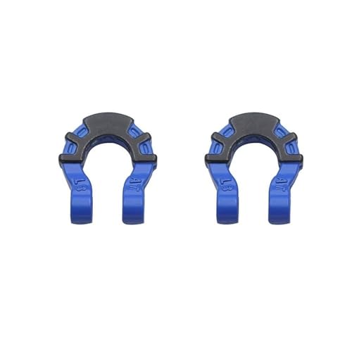 Compatible with Traxxas for Axial Scx10 for Yikong Metal Front Rear Bumper Trailer Hooks Hitch Rescue Tow Shackles 1/10 Rc Crawler Car RC Car Accessories(Blue) - color: Blue