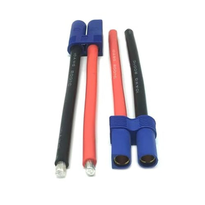 12awg Female Male EC5 Connector Charge Cable Silicone Wire For RC Car Lipo Battery Tracked Vehicle Parts And Upgrade Replacement Use RC Upgrade Parts(Female) - size: Female