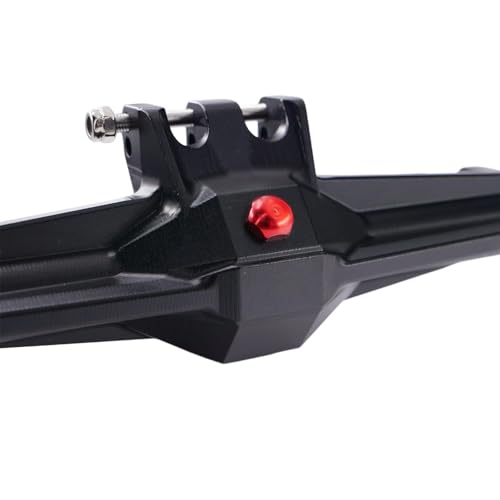 CNC Aluminum Rear Axle Assembly for 1/10 RC Crawler, Metal Axle Housing Upgrade Part for H10 RC Crawler (Black/Silver) (Black) - color: Black