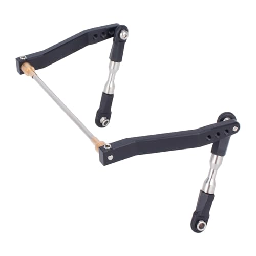RCQQPS Metal Rear Sway Bar Anti-roll Set for 1/10 Axial Wraith RR10 Yeti Rock Crawler Car (Black) - color: Black