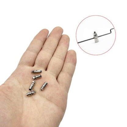 10PCS 1.3mm Adjustable Pushrod Connector Linkage Stopper with 10PCS Z Push Rods for RC Airplane Boat Plane Helicopter DIY Model Aircraft Toy Parts