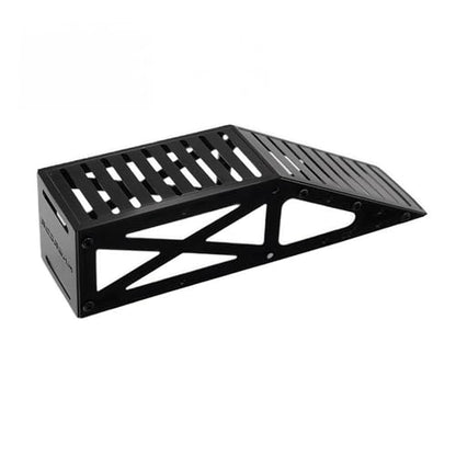 RC Crawler Ramp Obstacle for 1/18 1/24 RC Cars, Stainless Steel Rock Crawler Climbing Ramp Track Accessory with Hex Wrench (Black) - color: Black