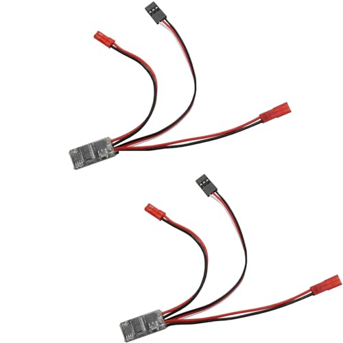 10A Brushed ESC 1-3S Two Way Motor Speed Controller with Brake/Without Brake 1A BEC for RC Vehicle Car Boat Model(Two Way no Brake 2pcs) - color: Two Way No Brake-2pcs