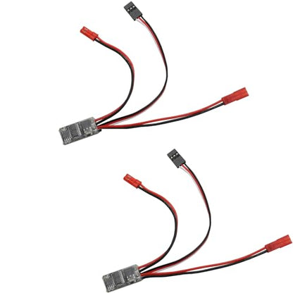 10A Brushed ESC 1-3S Two Way Motor Speed Controller with Brake/Without Brake 1A BEC for RC Vehicle Car Boat Model(Two Way no Brake 2pcs) - color: Two Way No Brake-2pcs