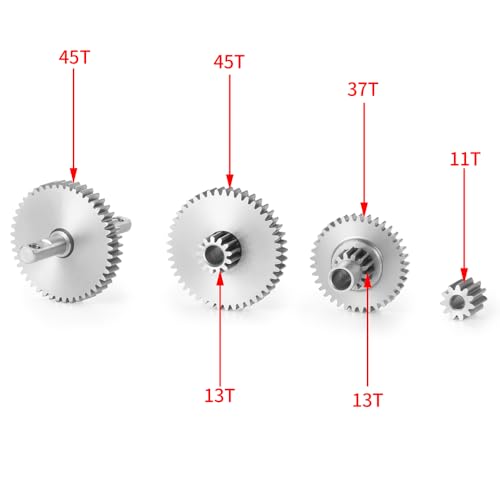 MOHERO Stainless Steel 40.3:1 Low Range Transmission Gear Pinion Set for Tra-xxas 1/18 TRX4M Bronco Defender RC Crawler Car - color: 40.3:1