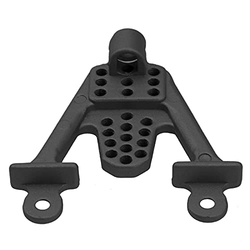 ShareGoo Aluminum Alloy Front Rear Shock Tower Bracket Mount Damper Hoops Compatible with Axial SCX10 1/10 ScaleRC Crawlers Car (Black) - color: Black