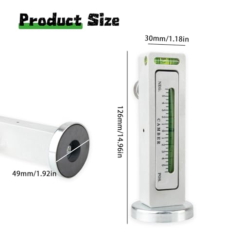 Universal Magnetic Gauge Tool for Automotive Repair - Adjustable Camber Castor Strut Wheel Alignment Tool for Car, Truck, RV, and Tire Repair