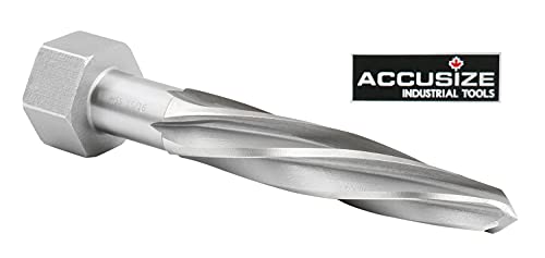 Accusize Industrial Tools 15/16 inch Bridge Reamer, Magnetic Hex Shank, Hss Spiral Flutes Aligning Reamers, Car Reamers, 1523-8045 | Magnetic Hex Shank, HSS Spiral Flutes Aligning Reamers, Size: 15/16", Flt Len: 5", OAL: 7", Hex Shank Size: 1-7/16" - size
