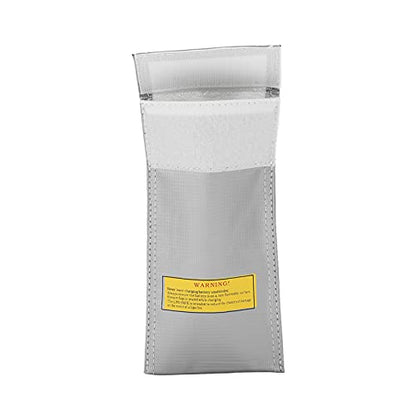 Lithium Battery Fireproof Explosion Proof Bag, 2PCS Storage Guard Safe Pouch Fire Retardant Lipo Bags for Airplane Model Battery